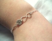 Personalized Infinity Bracelet -- Sterling Silver -- Friendship Bracelet -- Bride/Bridesmaids Gift -- MADE TO ORDER
