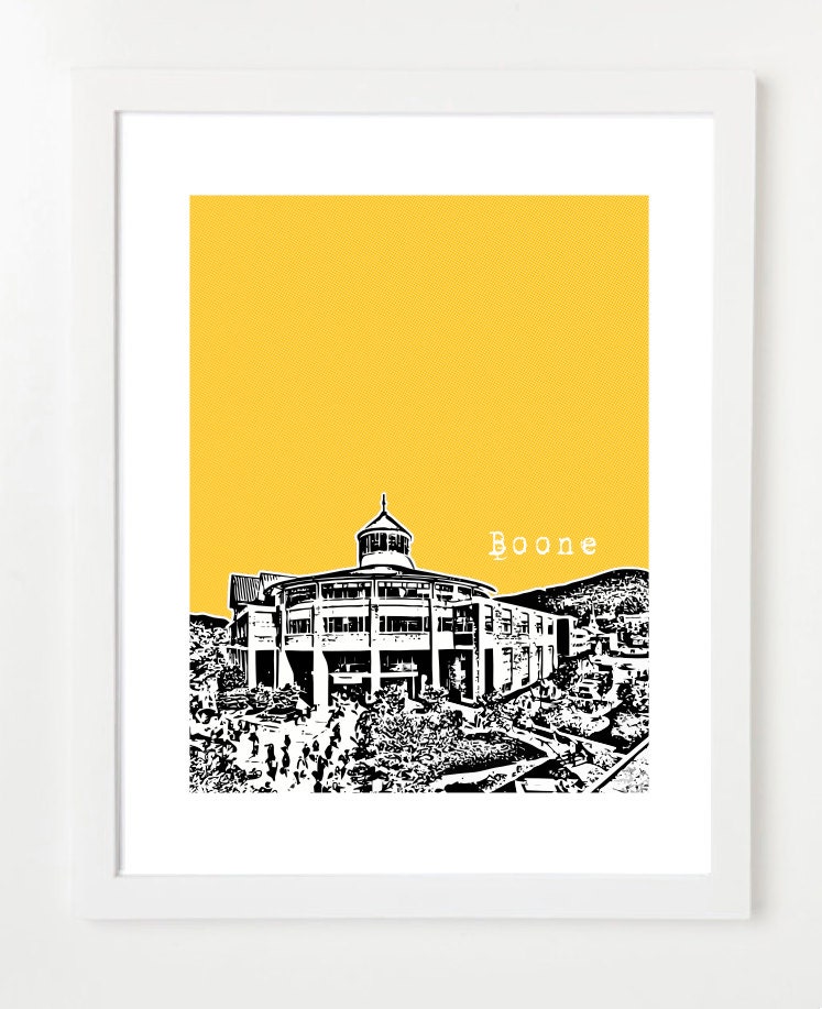 Appalachian State University  - Boone, North Carolina Poster - Dorm Decor - Art Print - 8x10