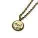 Angel Angelic  Word Mini Pendant Brass Setting Library Card Necklace One of a Kind