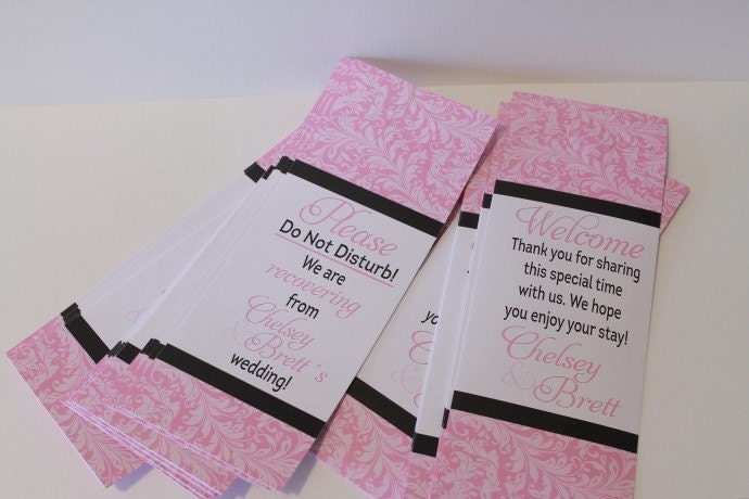 NEW Set of 20 Gorgeous Vintage Flourish Wedding Door Hangers for Out Of Town Guests Hotel Bags Custom Il_570xn