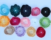 Round Singed Satin Flower Headband