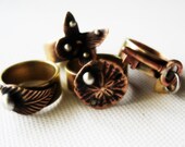 Sand Dollar Ring Gold Ring Geekery Novelty Jewelry Rustic Brass Recycled Sterling Silver Balls