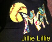 Softball MOM cadet hat, black, adjustable