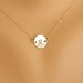 Monogram Necklace, Personalized,GOLD Initial Disc Charm Necklace,Small initial letter charm,Mother's Jewelry,Daily Jewelry