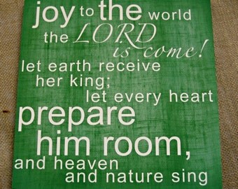 Joy to the World, 12x12, Stand Out Print- Jolly Green
