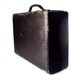 Antique Leather Luggage Black small suitcase Vintage 1920's