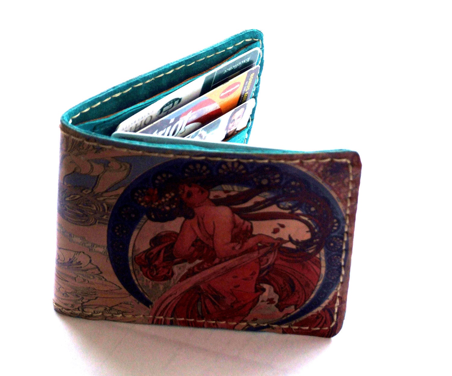 Printed Leather womens wallet