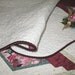 Christmas Tree Skirt Quilt  -  Burgundy Poinsettia  -  115