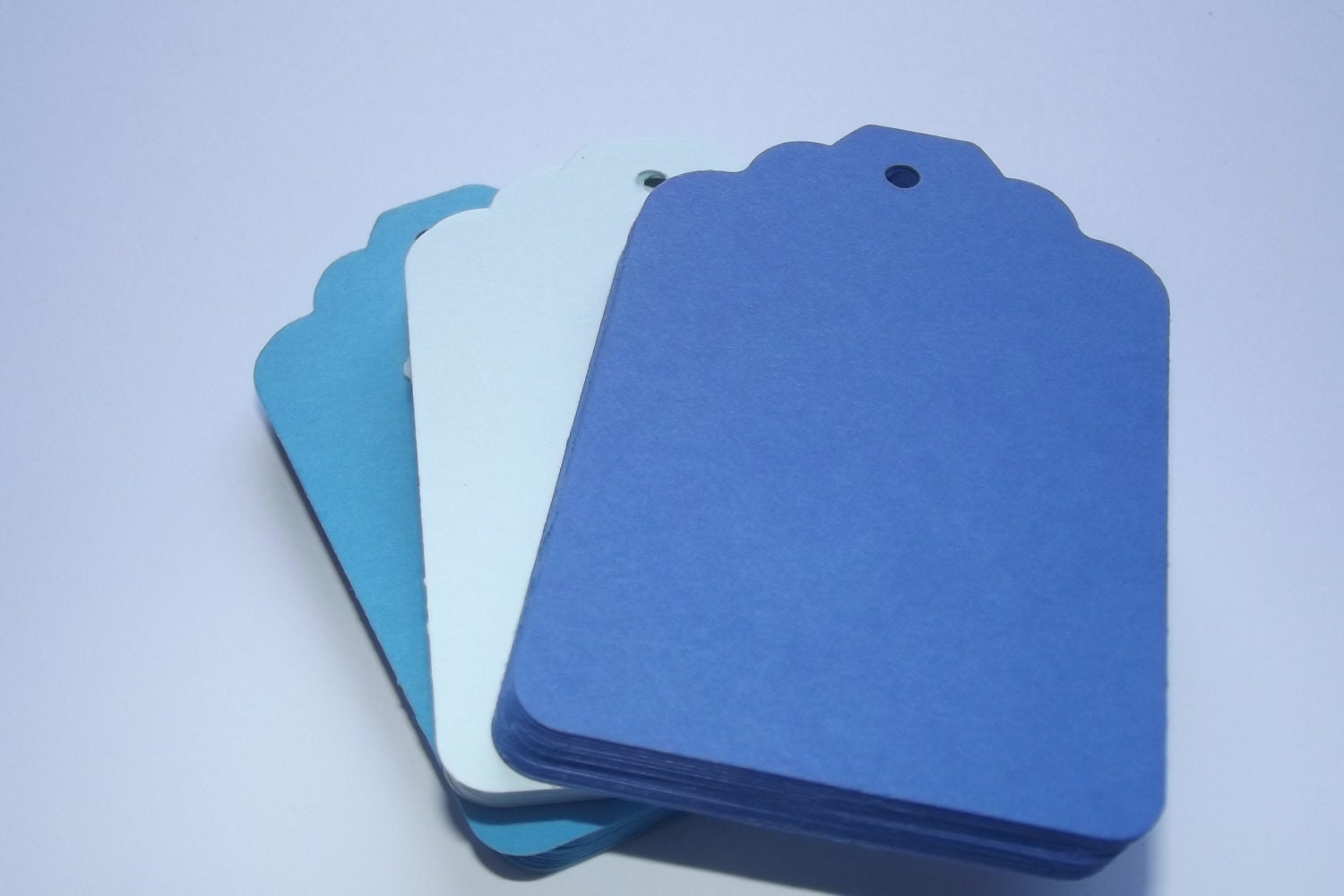 75 Brilliant Blues Gift Tags/Hang Tags/Wishing Tree Tags