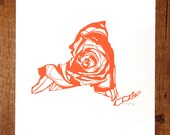 Letterpress New York Rose