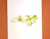 Letterpress North Carolina American Dogwood