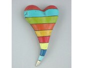 Heart, ceramic wall art, Jacquline Hurlbert, one of a kind, unique, title: "Held Captive, version 2"
