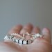 Sterling silver geometric necklace -  7 cubes on belcher chain