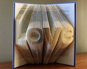 Paper Anniversary - LOVE - Folded Book Sculpture  - Book Lovers - Wedding Gift - Wedding Decoration