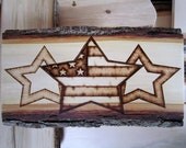 Patriotic wall decor - American flag art - Rustic Amaricana