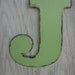 wall letter J -wood sign decor- cottage style wedding sign initial sign