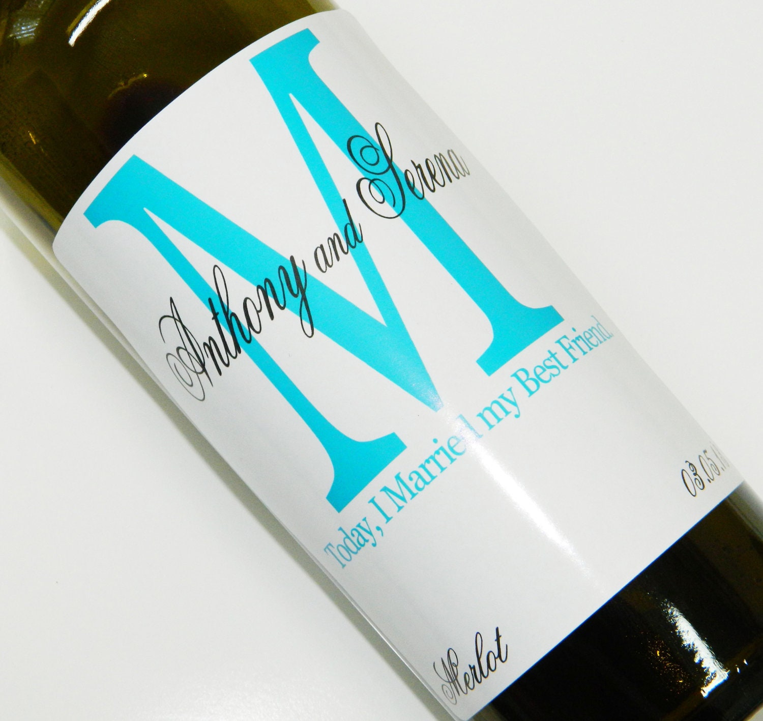 Set of 20 - PERSONALIZED WINE LABEL - Elegance - For Weddings, Anniversaries, Or Any Special Occasion