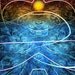 Azure shallow sunset - fractal art canvas print original home / interior decoration