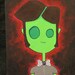 Zombie Boy. 10x8 Acrylic Canvas. Original Cartoon