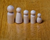 Custom Peg Doll Family of 6