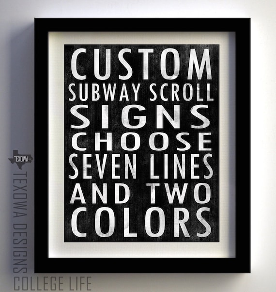 Seattle, Washington Subway Scroll Art Print