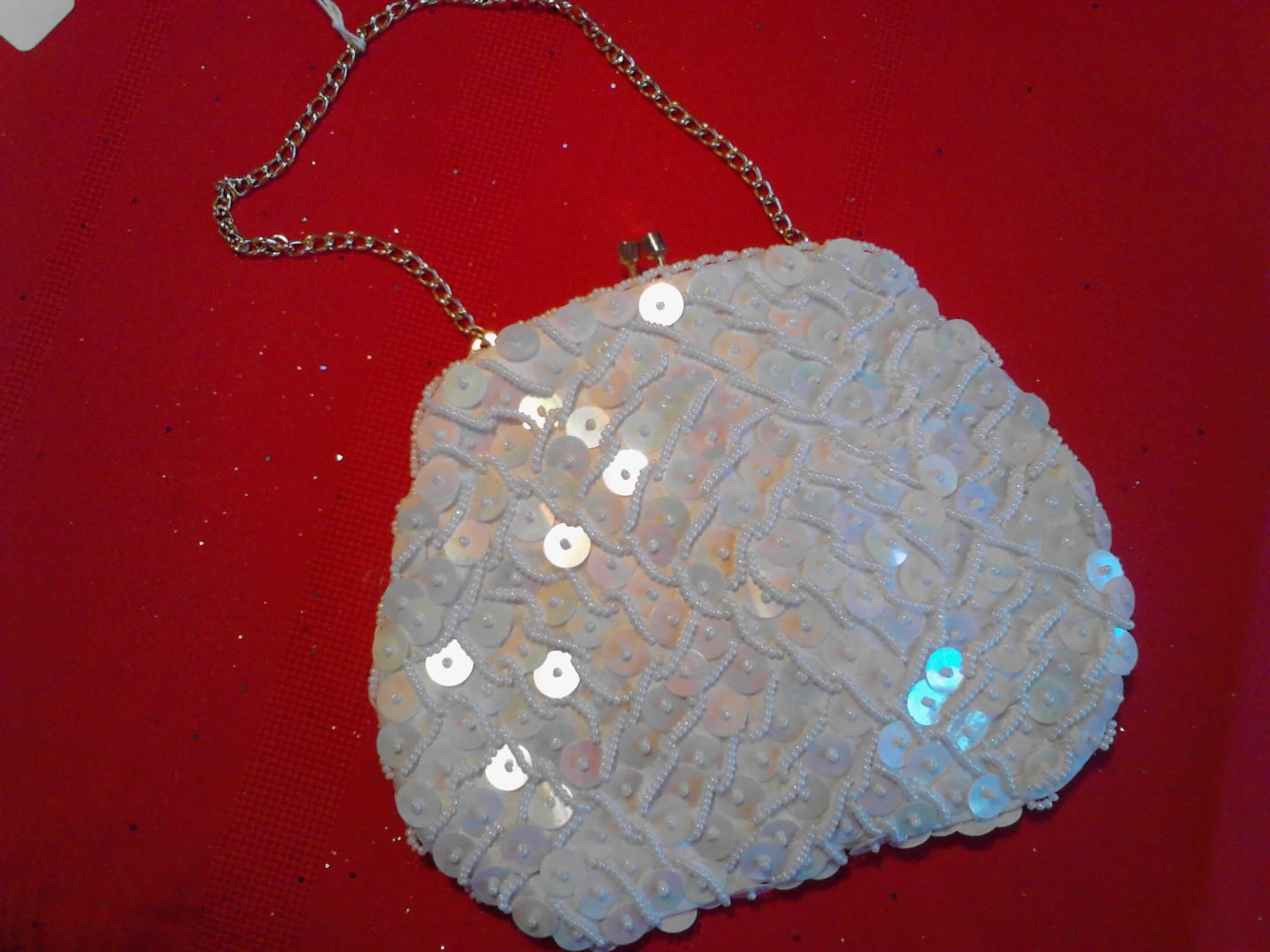 Prom Night  Vintage  Bridal  Sequined  Evening Bag  ECS