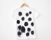 Organic Men's and Women's Hand Screen Printed Moldy Polka Dots Tee