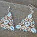 Geometric Triangle earrings "Ornament" with 925 SterWling Silver French Hooks Minimalist Gift under 20