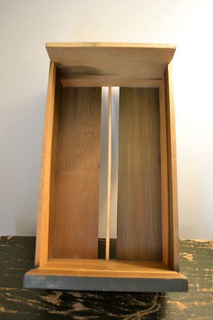 Two Drawer Card File Box - Vintage Military Green