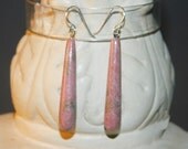 Rhodonite rose quartz earrings