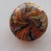 Butterfly wings orange brooch from polymer clay