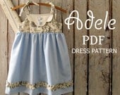 Adele - Twirl Vintage Style Dress Pattern.  Girl's Sewing Pattern. Kids Clothing.  PDF Pattern Sizes 1-8