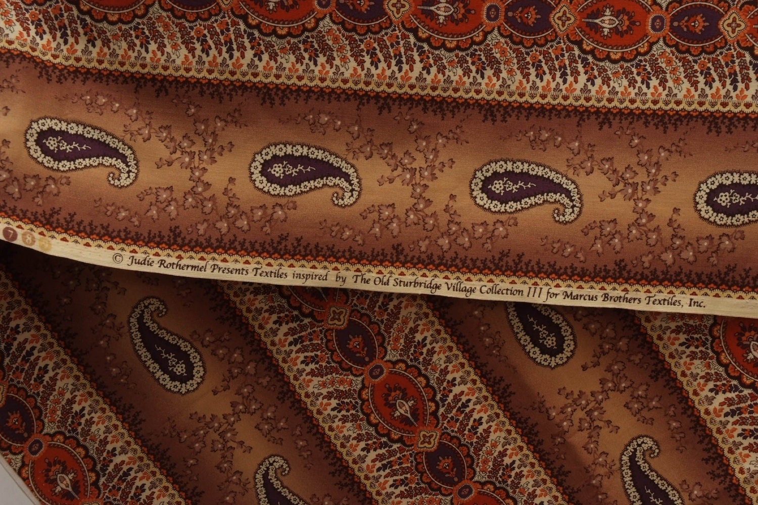 2 yards Paisley fabric Autumn