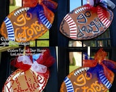 Football Door Hanger, Custom Football Door Hanger, Personalized Football Door Decor, Fall door hanger