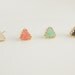 tiny triangle earrings CHOOSE ONE White / coral / mint / black