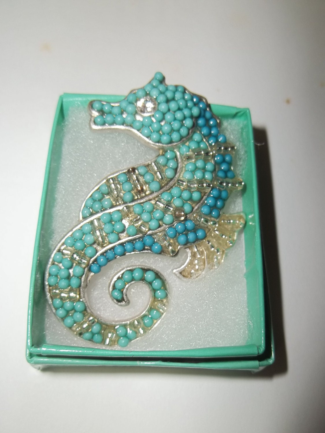 Vintage Signed  1950s Seahorse brooch