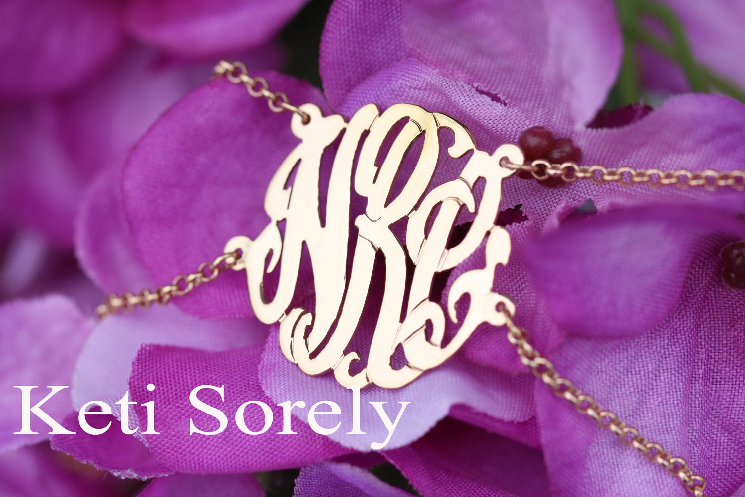 Designer Personalized Initial Bracelet (Order Any Initials) - Sterling Silver and 24K yellow Gold