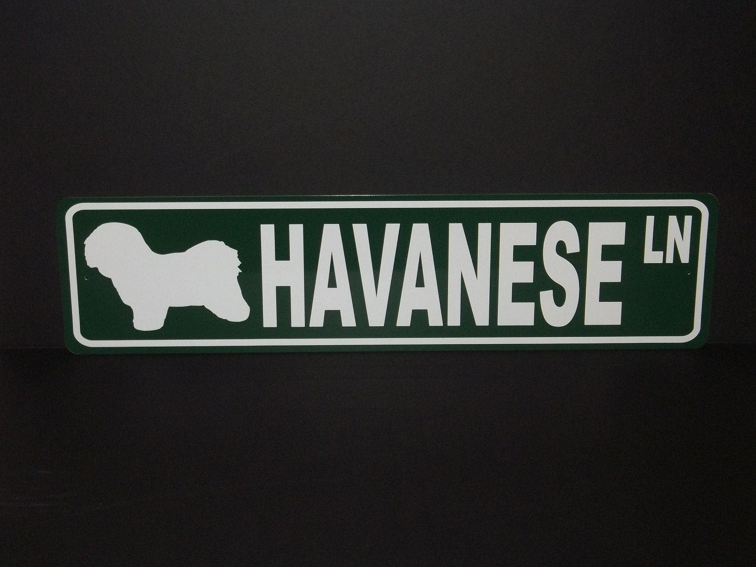 6" x 24" HAVANESE LN Aluminum Street Sign