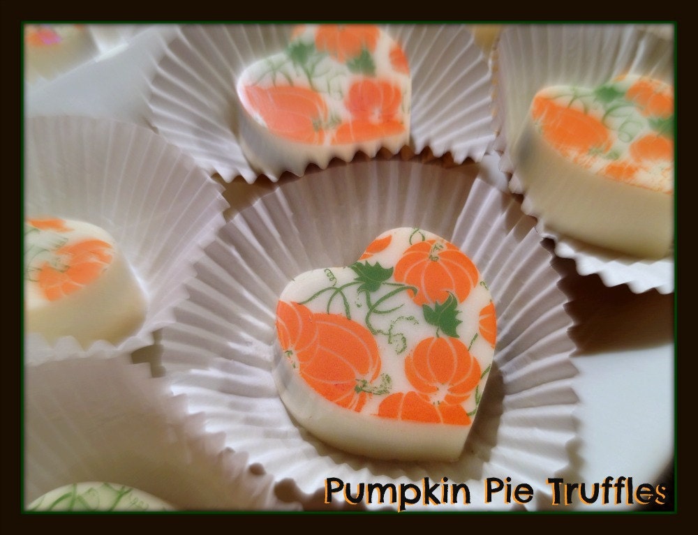 PUMPKIN PIE TRUFFLES - Perfect blend of spice & chocolate - Fresh n' Delicious filled chocolates - 12 pieces boxed