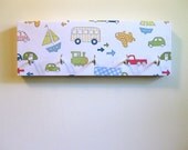 Key Rack and Hat Rack  - "Transportation" -  Cars, Trucks, Busses, Boats, Trains, Green, Red, Yellow, Orange, Blue, Polka Dots, Stripes