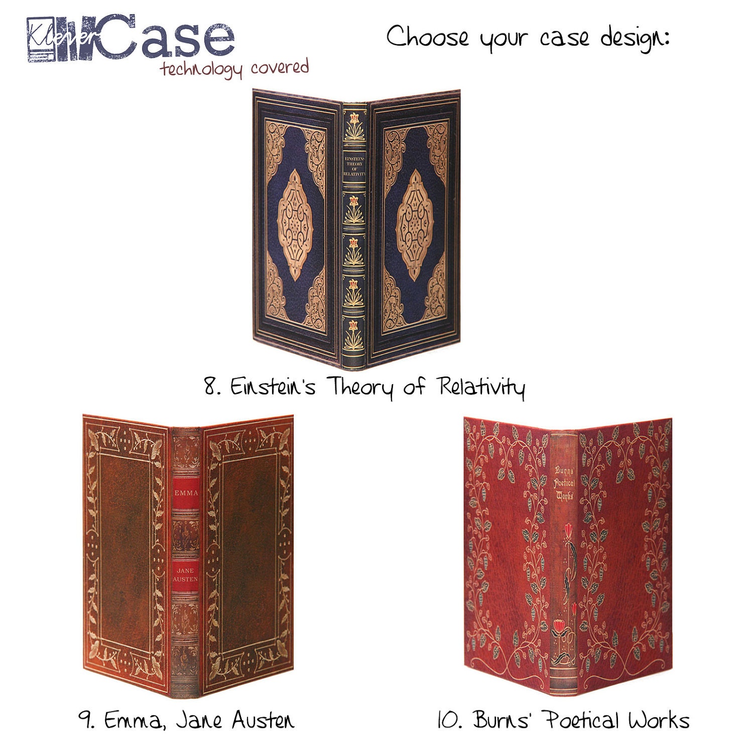 Kindle Case, KleverCase Book Cover for Kindle Touch, Paperwhite, 3 (keyboard), Kindle 4 6", Kindle Fire and Fire HD - Unique Kindle cases