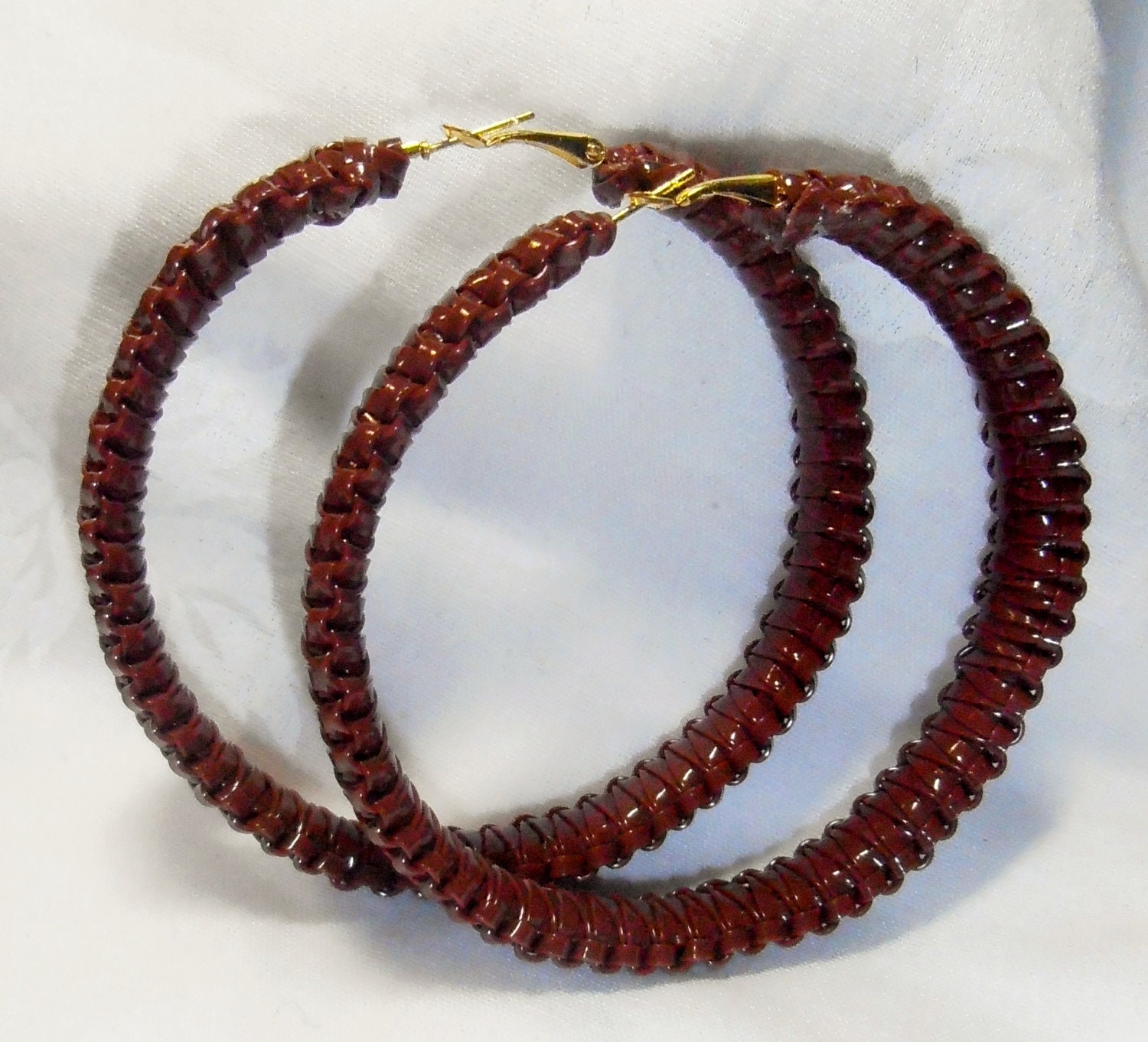 King COBRA Dark BROWN SUGAR Hoop Earrings
