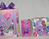 name blocks, girl's room  custom blocks, Photo Shoot Prop, Baby Shower Gift, Nursery Decor, Newborn Photo Prop, Wood Name Blocks