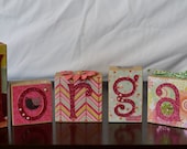 name blocks, girl's room  custom blocks, Photo Shoot Prop, Baby Shower Gift, Nursery Decor, Newborn Photo Prop, Wood Name Blocks