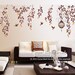 Tree wall decals nature Bird wall decal vinyl nursery Birdcage wall sticker Flower wall mural art - vine flowers birdcage and birds Z120