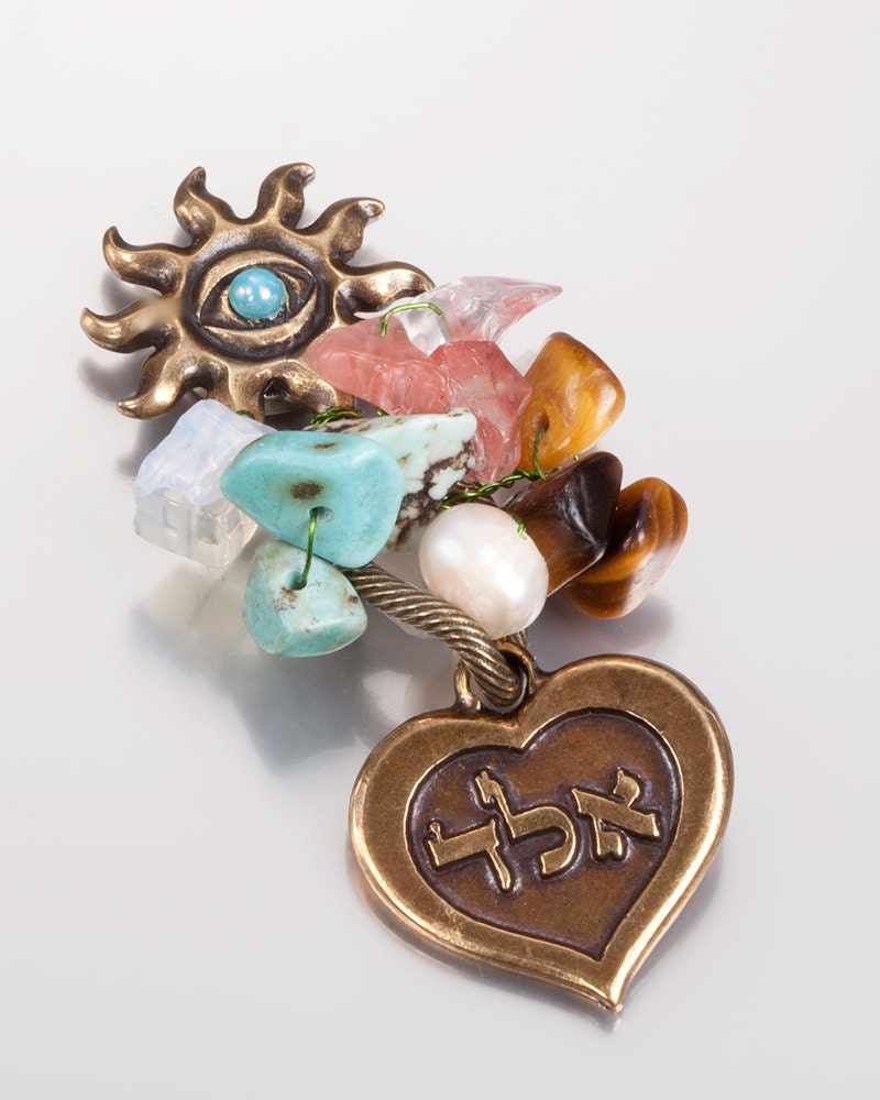 Copper  Heart  & Sun  Lucky Eye Door Jewel WORLDWIDE FREE SHIPPING