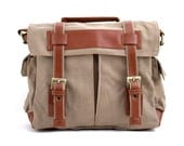 C101 Tan Canvas Camera Bag w/ Shoulder Strap