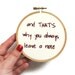 Arrested Development Hand Embroidered Hoop Art : And That's Why You Always Leave a Note Embroidery Hoop - Cult Television Quote Home Decor