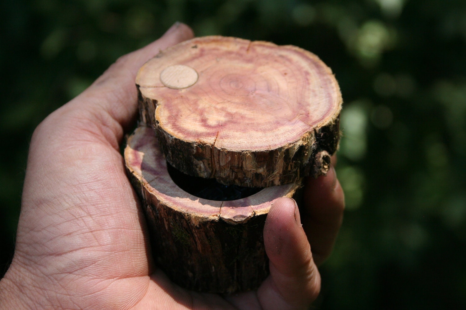 Jewelry Gift Box Primitive Wood,  Small Unique Cedar Box for your Crystal Jewelry