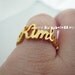 Personalized name ring - Any name - Any size - Any colors at same price - Gift box included.